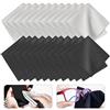 PERFETSELL 20 Pezzi Panno in Microfibra per Occhiali, Panno per la Pulizia di Occhiali, Schermi LCD, Obiettivi, Fotocamere, Telefoni Cellulari, Tablet (Nero/Grigio)