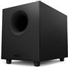 NZXT Relay Subwoofer da scrivania per gioco su PC - AP-SUB80-EU - 140 Watt - Bassi profondi e potenti - Driver rivolto in basso da 6,5 pollici - Manopole per controllo crossover e fase - Nero