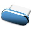 FPC Porta USB-C in metallo per dock di ricarica antipolvere tappo USB tipo C, compatibile con iPhone 17 | 16 | 15 | Pro | Plus | Pro Max (blu)