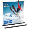 excelimage Proiettore su tela con supporto, tela di proiezione portatile, schermo proiettore da 60 pollici 16:9, proiezione a distanza ultra corta, design compatto, ideale per home theater, film interni e