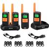 Retevis RT649 Walkie Talkie Professionali, Ricaricabili USB PMR446 Walkie Talkie, IP65 Impermeabile VOX Dual Watch LED Torcia Radiocomunicazione Ricetrasmettitori (4 Pezzi)