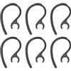 sourcing map 6 ganci auricolari di ricambio (8 mm/0,31 pollici, nero) - morbido silicone universale piccolo anello clip per orecchio antiscivolo ricambio per cuffie Bluetooth monoorecchio