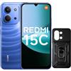 XIAOMI Redmi 15C 4+256GB Smartphone, Display 6.9 HD+ 120Hz, Batteria 6000mAh, Processore Octa-Core, Fotocamera 50MP, HyperOS 2, Senza Caricatore, Blu, Include Custodia Protettiva