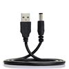 cablecc USB 2.0 tipo A maschio a 5,5 x 2,5 mm DC 5 V spina di alimentazione cavo di ricarica 80 cm