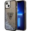 CG MOBILE Guess - Custodia protettiva per iPhone 14 Plus con glitter liquido nero, liscia,
