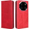 GOKEN Cover per Blackview Shark 6 - Portafoglio in Pelle Sintetica con Calamita, Silicone Interno Antiurto, Custodia Libro Flip Magnetica con Slot per Carte e Stand -Rosso