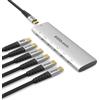 EZQuest Adattatore Hub USB-C Slim Gen 2 6-in-1 1 USB-C 4K/60Hz Video, 4 USB-C Gen 2 10Gbps, e 1 USB-C Power Delivery 3.0