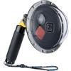 YALLSAME Dome Port impermeabile per GoPro Hero 13 12 11 10 9 nero con filtri commutabili integrati, impugnatura galleggiante, grilletto, immersione snorkeling subacquea cupola alloggiamento per GoPro