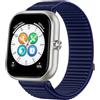 GIOPUEY Cinturini Compatibile con Honor Choice Haylou Watch, Nylon Traspirante Sport Loop Cinturino in Morbido Nylon Intrecciato Strap Band - Darkblue