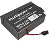 Multipower Batteria al piombo MP0.8-12H per casa e casa, 12 Volt 800 mAh, presa AMP
