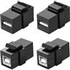 XMSJSIY Adattatore per pannello USB B a USB A Keystone Insert Presa senza saldatura, connettore USB 2.0 tipo B femmina a tipo A presa Keystone accoppiatore presa jack adattatore per stampante PC