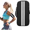 Ritte Brassard de Sport, Fascia Braccio per Running, Porta Cellulare Running, Portable Universel Brassard Smartphone de Course per Jogging Fitness All'aria Aperta, Nero