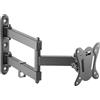 RICOO Supporto monitor muro S7311 Girevole Inclinabile Schermo PC 13-27 (33-69 cm) Staffa monitor universale LED/LCD VESA 100 x 100 Nero