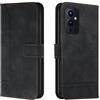 Bravoday Cover per OnePlus 9 5G / OnePlus 9 5G, Flip Custodia in Pelle PU Portafoglio Custodia per OnePlus 9 5G / OnePlus 9 5G, con Slot per Schede, Nero