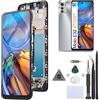 RongZy Schermo LCD per Motorola Moto E32 XT2227 XT-2227 ostituzione Display Digitizer Assembly Vetro di Ricambio Touch Screen con Strumenti(6.5,Nero con Cornice)