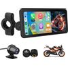 AWESAFE CarPlay Moto, 6,25 pollici Wilress CarPlay Android Auto, DashCam anteriore 2K & Telecamera posteriore AHD 1080P