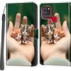 Haninsuze Cover per Samsung Galaxy A21s, Portafoglio PU Pelle, Gatto | Interno TPU Antiurto, Anti-Graffio, Fessura per Schede, Supporto Stand, Design Libro, Flip