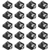Fasizi Jack audio da 20 pezzi/set, PJ-307 Jack per cuffie da 3,5 mm a 5 pin Presa audio dritta con testa in metallo