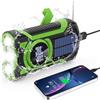 UMUTOO Radio di Emergenza da 5000 mAh, Radio Solare Impermeabile con Bluetooth, Power Bank Ricaricabile a Manovella con Torcia LED e Luce per la Lettura, SOS per Interruzioni di Corrente