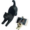Hyxodjy Supporto Telefono Durevole Portatile Phone Holder supporti Dock Telefono Supporto Smartphone Universale Tavolo Mini Supporto Tavolo Scrivania in Resina Porta Tavolino per Tablet Simpatico Cat (Nero)