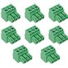 VGOL 8 connettori verdi a 3 pin per apparecchiature audio, 3,5 mm, compatibili con Phoenix