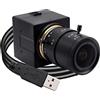 Svpro Telecamera USB da 5 MP con zoom 2,8 - 12 mm, ad alta risoluzione 2952 x 1944, grandangolare, lunghezza focale, telecamera industriale regolabile per Windows, Mac OS, Linux, Android