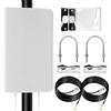 JAOGAUS Antenna 4G Lte Esterna, Antenna Esterna Pannello Esterno Mimo 698-2700 | 3300-4800 MHz Guadagno fino 18 dBi compatibile per Router 5G 4G Connettore N-SMA con TS9 e 2 Cavi a Bassa Perdita da 10M