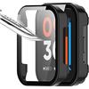 Msm-case [2 pezzi] nero con Pellicola Protezione Schermo Vetro Temperato per realme watch 3 , 9H Durezza PC Case,Bumper,Sottile Case Protettiva Completa per Smart realme watch 3