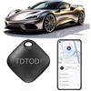 TDTOD Tracker Tag Android,Smart Tag Localizzatore GPS per Android Funziona con Google Dov'è App Bluetooth Tracker Compatibile con Trova dispositivo per Chiavi/Bagagli (nero)