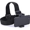Hensych, Fascia per la testa universale in nylon elastico e ABS, con supporto per cellulare con staffe e clip, per telefoni cellulari o action cam da 7-10 cm di larghezza