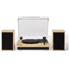 Crosley Brio - Sistema di mensole per giradischi Bluetooth con altoparlanti integrati, natura (naturale)