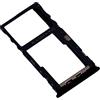 Generico Vassoio Compatibile con Alcatel 1S 2021 6025 6025D / TCL 20Y / 20E Carrello Alloggio SUPPORTO adattatore SLOT PORTA CARD carrello per SCHEDA SIM + vano Memoria Micro Sd (Nero)