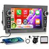 Hodozzy 【4+128G】Hodozzy Autoradio Carplay per Opel Astra Antara Vectra Corsa Zafira Meriva Vivaro Combo con USB Type-C, 7 Pollici Schermo In-Cell Stereo Auto BT 5.0 con Android Auto/EQ/GPS/Wifi/RDS/SWC,Grigio