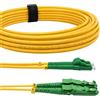 Elfcam® - Cavo Fibra Ottica E2000/APC per LC/APC Duplex Monomodale OS2 9/125µm (3M)