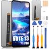 ARSSLY LCD Display per Hotwav Note 13 PRO Schermo per HOTWAV Note13 PRO Touch Screen Digitizer Full Assembly con Riparazione Kit (Nero Senza Cornice)
