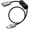 YINGAYOU Prolunga USB 3.0 con Interruttore 5Gbps Cavo Prolunga USB Maschio Femmina con Interruttore Spina Placcata in Oro, con Funzionalità OTG,Adatta per Laptop,PC e Automobili (nero, 1 m)
