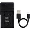 Norifon BP-718 USB Caricatore per Canon iVIS HF M51, M52, R31, R32, R42 LEGRIA HF R506, R56, R57, M60, R306, R36, R37, R38, R406, R46, R47, R48 VIXIA HF M50, M52, R30, R300 Fotocamera e Altro