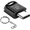 Sooiiyu Lettore di Schede Micro SD/TF, Lettore di Schede USB C a Micro SD SDXC SDHC | Lettore di Schede USB C, Compatibile per iPhone 15, Windows Lixus, Samsung Galaxy, Mac, MacBook, MacBook Air Pro