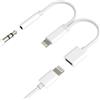 HOYULLI Lightning a Jack 3.5mm Adattatore 2in1 per iPhone 14 13 12 Pro Max Auricolari Connettore per iPad Caricatore AUX Audio Cavo per Apple AUX Auricolari Convertitore Lightning Adattatore Accessori Auto