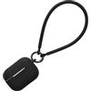 kwmobile Custodia per Apple Airpods Pro 2 Cover - Cuffie Wireless in Silicone - Porta Auricolari - Protezione Cuffie in Ear con Cinturino - nero