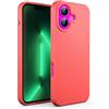 N NEWTOP Custodia Cover Compatibile per iPhone 16, ORI CASE TPU Silicone Semi Rigido Colori Fodera Interna Microfibra Morbida Protezione Anti Urto Tocco Liscio Setoso Guscio Resistente (Arancione)