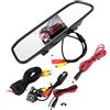 Majen BHDK Mirror Dash Cam, 4,3 Pollici TFT LCD Telecamera per specchietto retrovisore con Visione Notturna e grandangolo 170° e 2 canali di Ingresso, Telecamera di Backup Impermeabile per Auto e Camion