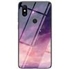MadBee Cover per Xiaomi Mi Mix 3 [con Pellicola Proteggi Schermo],Custodia Protettiva in Vetro Temperato 9H [Cielo Stellato] + Cornice Paraurti in Silicone Morbido Cover Case (Stellato Viola)