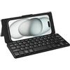 CACOE Tastiera Bluetooth pieghevole, mini per cellulare, ultra sottile, portatile, a doppio canale, con supporto smartphone