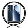 ANFAIRLACE Cover Cordino Compatibile con Realme C65, Custodia Trasparente TPU Morbido Silicone Regolabile Antiurto Collana Chiaro Case, Nero