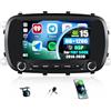 OiLiehu 6G+128G 8 Core Android 15 Autoradio per Fiat 500X 2014-2020 Carplay Android Auto 7'' Autoradio con Schermo Bluetooth GPS FM RDS Mirror Link WiFi SWC DSP/EQ