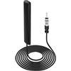 Wriligel DAB Antenna auto con spina DIN, antenna per auto come antenna per parabrezza, autoradio con cavo di prolunga di 5 m, autoadesivo, ricevitore stereo, adatto per auto, camion, radio digitale