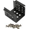 Nicoone Rack di Montaggio HDD da 2,5 Pollici, Design Cavo, Gabbia per Disco Rigido ad Alta Durezza, Supporti e Porta IDE, per SSD HDD IDE (Nero/Argento)