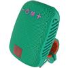 Denash Altoparlante per Bici, Impermeabile IPX5, Ricaricabile Tramite USB, Radio FM, Altoparlante da Manubrio Portatile con Slot per Scheda di Memoria, per Ciclismo (blu pavone)