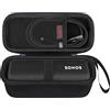 Elonbo Custodia per Sonos Roam 2 / Sonos Roam Altoparlante Bluetooth impermeabile portatile, Altoparlante wireless compatto Custodia protettiva da viaggio dura, Tasca a rete extra adatta al cavo, Nero